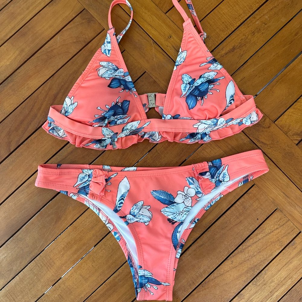 Vera & Lucy Floral Print Bikini Set - Size S